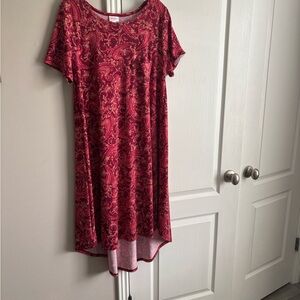 LuLaRoe Red Paisley High Low Dress